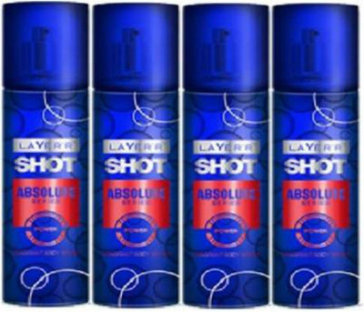 

Layer'r Layer'r Shot Power Deodorant Spray - For Men, Boys (Pack of 4) Body Spray - For Men(135 ml, Pack of 4)
