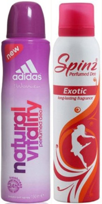 

ADIDAS Fruity Rhythm and Exotic Body Spray - For Women(300 ml, Pack of 2)