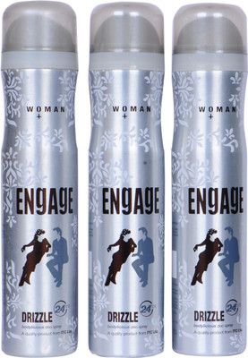 

Engage DRIZZLE Deodorant Spray - For Women(450 ml, Pack of 3)