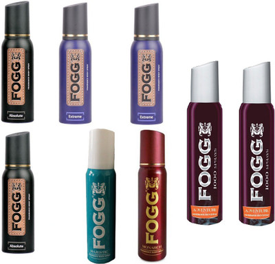 

Fogg Extreme, Absolute, Majestic, Monarch, 1000 Body Spray - For Men(900 g, Pack of 8)