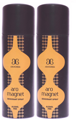 

Arochem 2 x Magnet Deodorant Spray - For Men & Women(400 ml, Pack of 2)