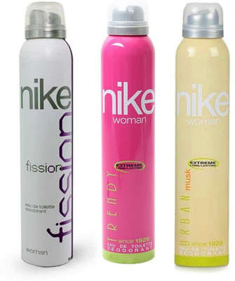 

Nike Fission Trendy Urban Musk Body Spray - For Women(600 ml, Pack of 3)