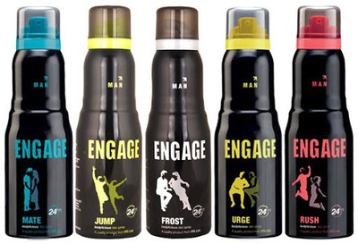 

Engage Combo Set Of 5 Deodorant Spray - For Men(165 ml, Pack of 5)