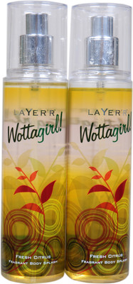 

layar wattagirl fresh citrus Deodorant Spray - For Women(240 ml, Pack of 2)