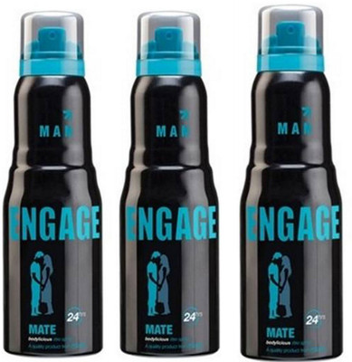 

Engage Combo of 3 Mate Deodorant Spray - For Men(150 ml, Pack of 3)