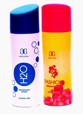 

Arochem H2O Fashion Deodorant Spray - For Men & Women(400 ml, Pack of 2)