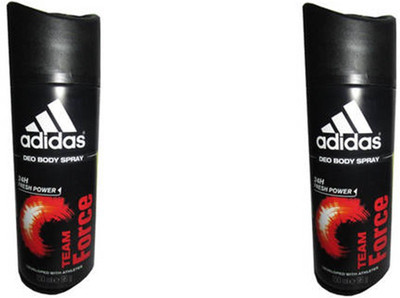 Adidas Team Force Deodorant Spray (Pack Of 2) Body Mist - For Men(300 ml, Pack of 2) available at flipkart for Rs.350