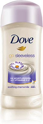

Dove Go Sleeveless 1/4 Moisturizers with Vitamins E+F soothing chamomile Deodorant Stick - For Men & Women(74 g)
