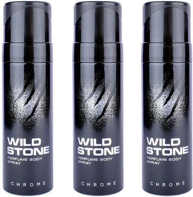 

Wild Stone Chrome Body Spray - For Men(360 ml, Pack of 3)