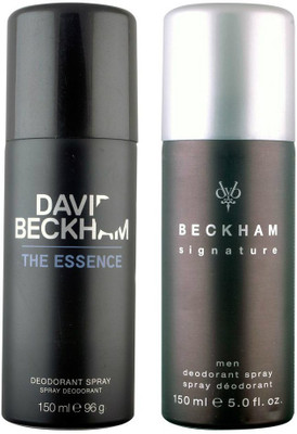 

David Beckham The Essence and Signature Deodorant Spray - For Men(300 ml, Pack of 2)