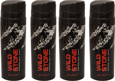 

Wild Stone 4 Burst Deodorant Spray - For Men(400 ml, Pack of 4)