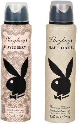 

Playboy Sexy & Lovely Deodorant Spray - For Women(150 ml, Pack of 2)