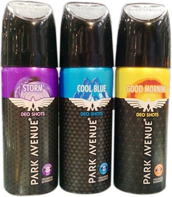 

Park Avenue Storm, Cool Blue & Good Morning Deodorant Spray - For Men(105 ml)