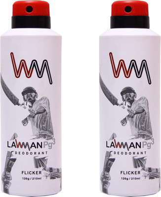 LAWMAN PG3 2 Flicker Deodorant Spray - For Men(252 g, Pack of 2)