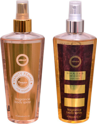 

Armaf 1 VANITY FEMME::1 SHADES WOOD Body Mist - For Men & Women(500 ml, Pack of 2)