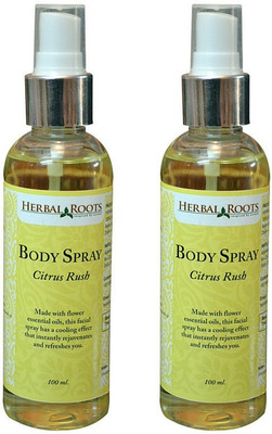 

Herbal Roots Citrus Rush Body Spray - For Men & Women(200 ml, Pack of 2)