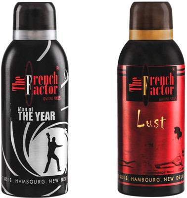 

French Factor pack2deoLusMoy Deodorant Spray - For Men(1 ml, Pack of 2)