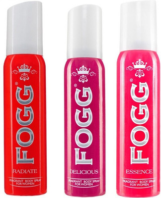 

Fogg Radiate Essence Delicious Deodorant Spray - For Women(120 ml, Pack of 3)