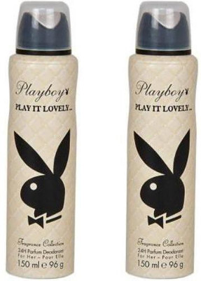 

Playboy Lovely Deodorant Spray - For Women Body Spray - For Women(300 ml, Pack of 2)