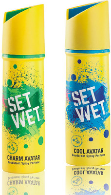 

Set Wet Charm and Cool Avatar Deodorant Spray - For Men(150 ml, Pack of 2)