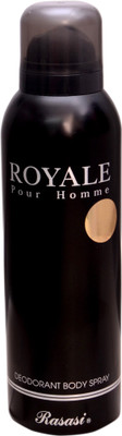 

ROYALE pour homme RASASI BLACK Deodorant Spray - For Men(200 ml)