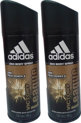 Adidas Victory League Deodorant Spray (Pack of 2) Body Mist - For Men(300 ml, Pack of 2) available at flipkart for Rs.350
