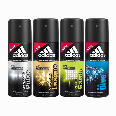 

ADIDAS Dynamic Pulse Victory League Pure Game Ice Dive Body Spray - For Men(600 ml, Pack of 4)