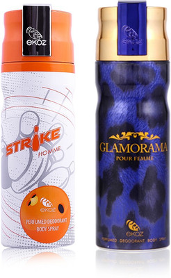 

EKOZ Deodorant DHCOMBO-2 Perfume Body Spray - For Men(200 ml, Pack of 2)