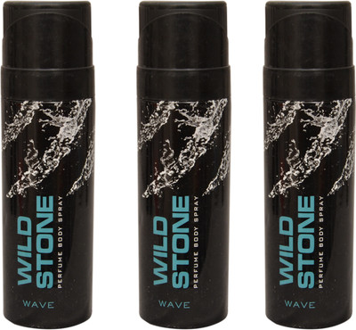 

Wild Stone 3 Wave Deodorant Spray - For Men(300 ml, Pack of 3)