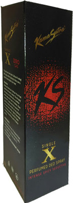 

KamaSutra Single X Perfumed (intense spicy seductive) Deodorant Spray - For Men & Women(120 ml)