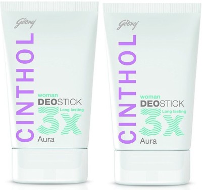 

Cinthol Aura, Pack of 2 Deodorant Stick - For Women(80 g, Pack of 2)