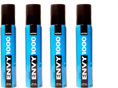 ENVY 1000 4 NITRO DEO Deodorant Spray  -  For Men & Women(460 g, Pack of 4)