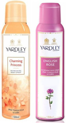 

Yardley London Princess & English Rose Body Spray - For Women(300 ml, Pack of 2)