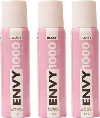 

Envy 1000 3 BLUSH DEO Deodorant Spray - For Women(345 g, Pack of 3)