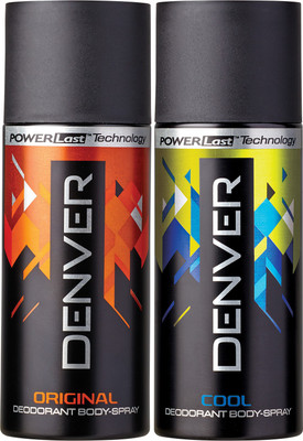 

Denver Original and Cool Deo Combo (Pack of 2) Deodorant Spray - For Men(300 ml, Pack of 2)
