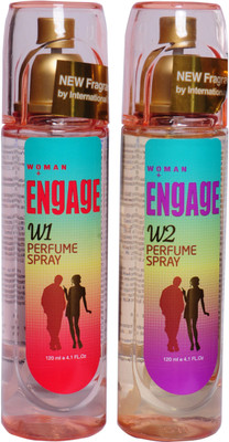 

Engage W1,W2 Perfume Body Spray - For Women(240 ml, Pack of 2)