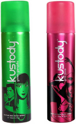 

Kustody Green Gangsta & Pink Pixie Deodorant Spray - For Men & Women(150 ml, Pack of 2)