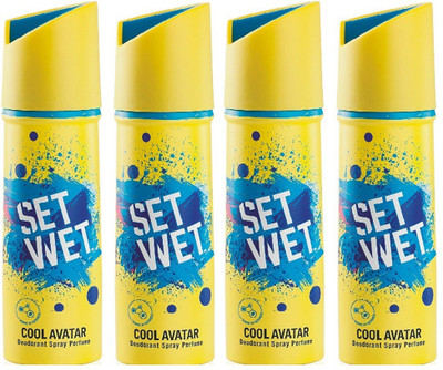 

Set Wet cool avatar Deodorant Spray - For Men(150 ml, Pack of 4)