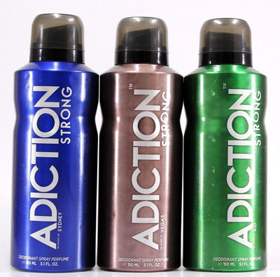 

Adiction Sydney, Vegas & Rio Deodorant Spray - For Men(450 ml)