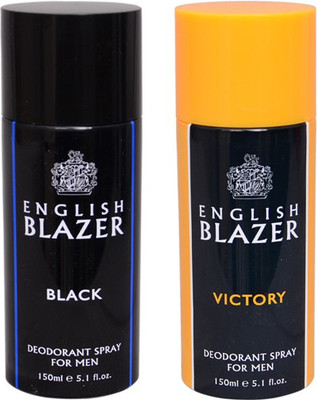 

English Blazer 1 BLACK::1 VICTORY Deodorant Spray - For Men(200 g, Pack of 2)
