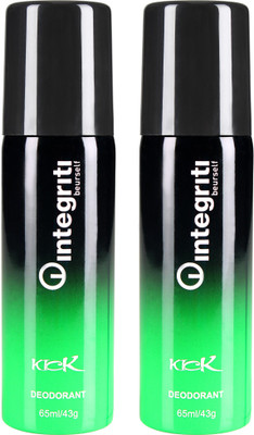 

Integriti KICK DEOS Deodorant Spray - For Men(130 ml, Pack of 2)