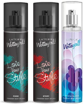 

Layer'r Poise,Story,Mystic Island Fragrant Deodorant Spray - For Women(135 ml, Pack of 3)