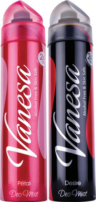 

Vanesa Desire & Petal Deo Combo (Pack of 2) Body Spray - For Women(300 ml, Pack of 2)