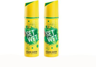 

Set Wet Charm Avatar Deodorant Body Spray - For Men(150 ml, Pack of 2)