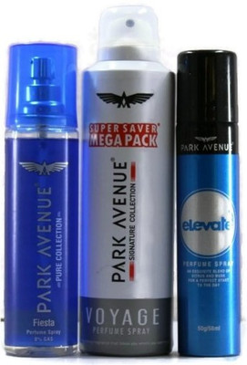

Park Avenue Mega Voyage, Fiesta & Elevate Deodorant Spray - For Men(413 ml)
