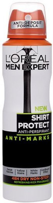 

L'Oreal Paris Shirt protect Anti-Marks 48 H Dry Anti-Perspirant With Ayur Soap Deodorant Spray - For Men(250 ml)