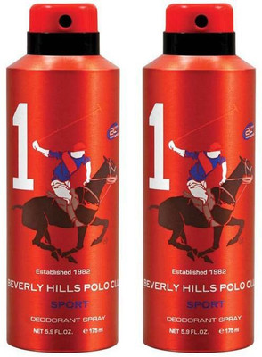 

Beverly Hills Polo Club Combo Deodorants No.1X1 Body Spray - For Men(350 ml, Pack of 2)