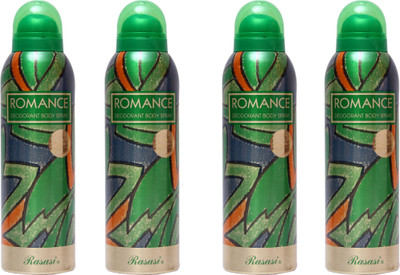 

Rasasi 4 Romance Women Deodorant Spray - For Women(800 ml, Pack of 4)
