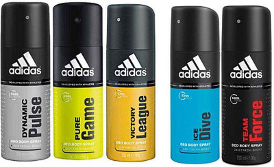 

ADIDAS tyson Body Spray - For Men(750 ml, Pack of 5)