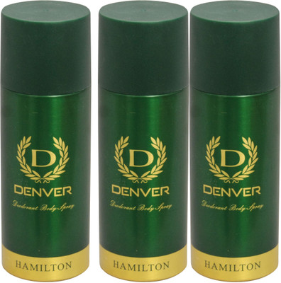 

Denver Hamilton Combo (Pack of 3) Deodorant Spray - For Men(495 ml, Pack of 3)